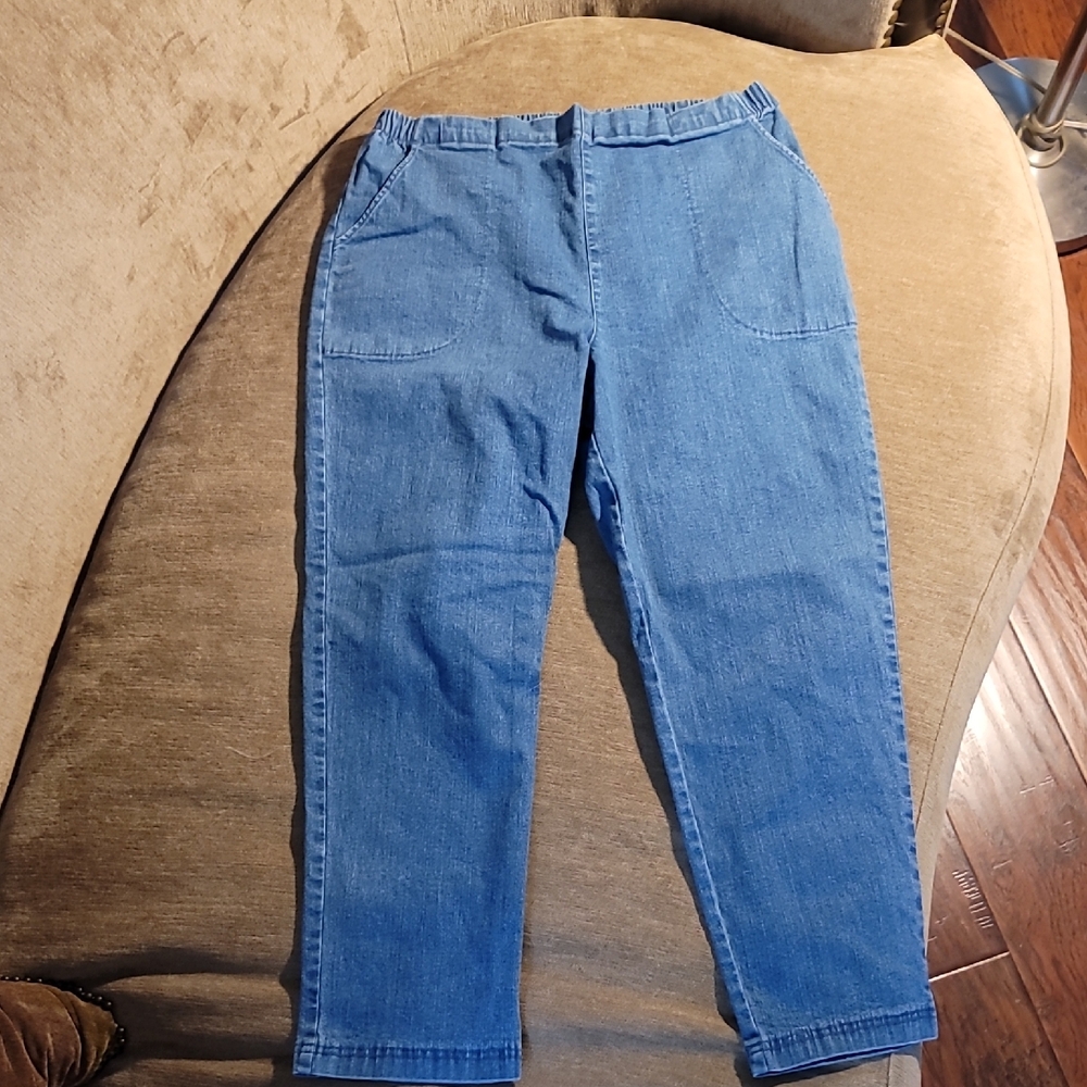 Women's High Waist Cropped Denim Pants
